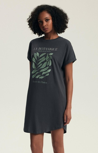 43687 Danna Camicia da donna Henderson grigio - cotone, manica corta, stampa