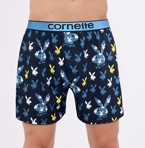 881/01 Boxer da uomo Classic Cornette - cotone, motivo coniglietto, vestibilità ampia