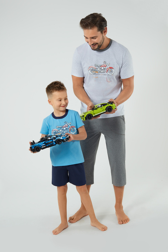 Junak Uomo manica corta e pantaloni 3/4 Moda Italiana - j.mélange/r.melange