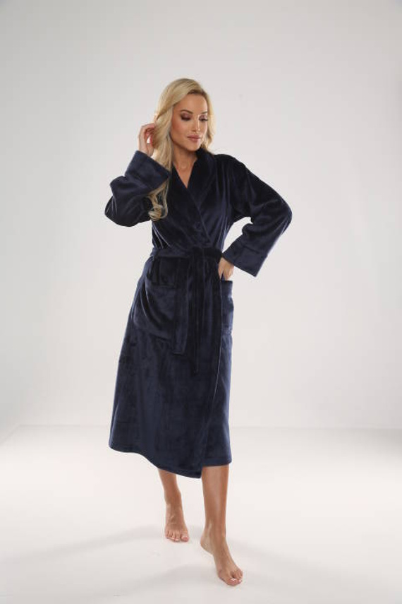 628 Accappatoio da donna Abigail Long Forex - blu navy