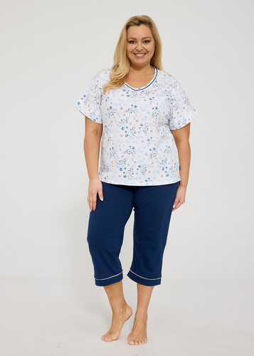 Pigiama da donna Cornette Dolce Vita 880/331, 100% cotone, manica corta