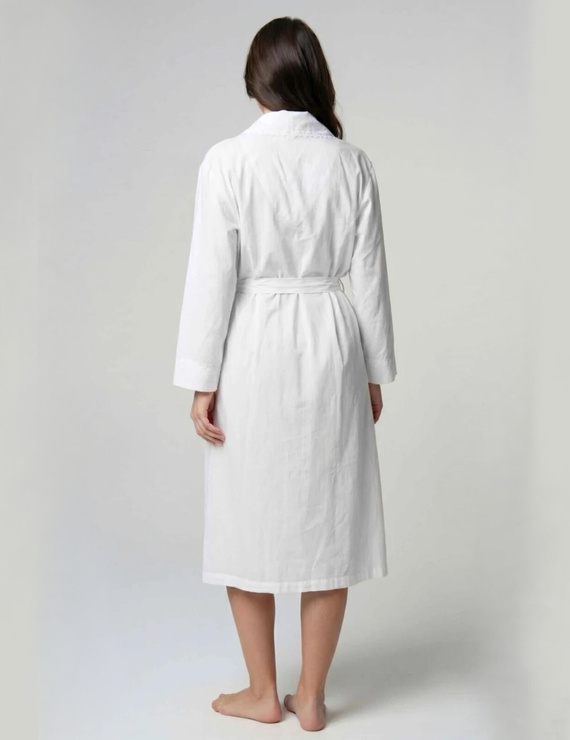 Accappatoio Unikat Blanche Bianco 100% Cotone Leggero Donna con Cintura