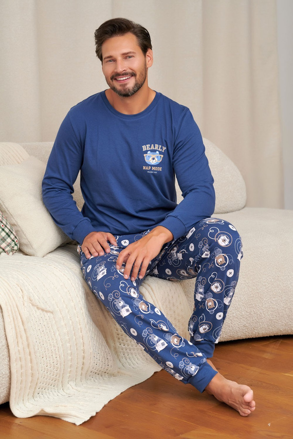 Pigiama Uomo Doctor Nap 7511 Nap Mode 100% Cotone Lunga Homewear