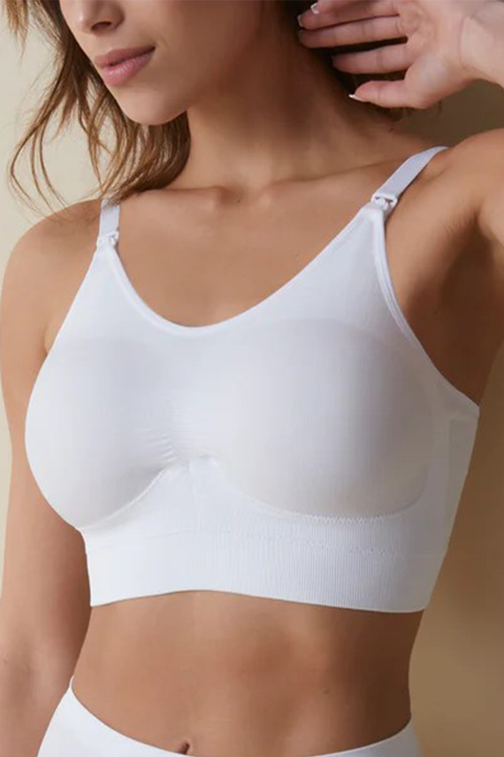 Jana Reggiseno per l'allattamento Selene bianco - senza ferretto, traspirante