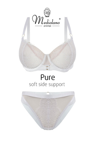 Mediolano Pure Soft Side Support 19260 reggiseno soft bianco con pizzo