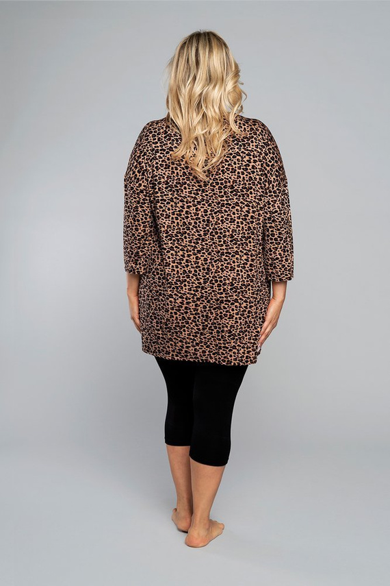 Pantera Pigiama donna manica 3/4 Moda italiana - stampa leopardo