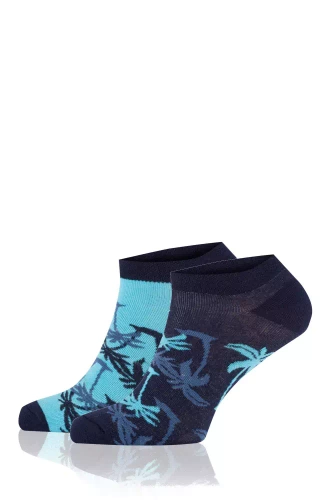 S152S Paleros Italian Fashion calze per piedi - blu navy/turchese