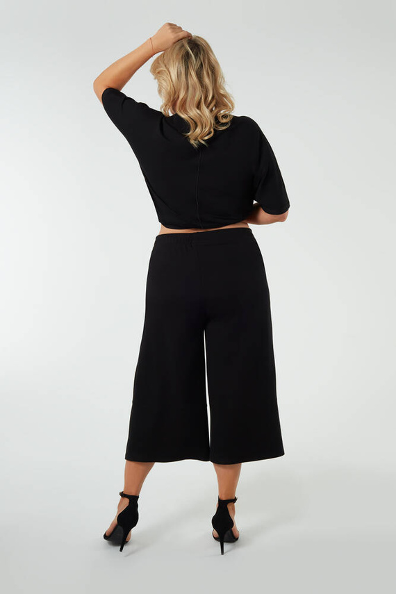 Soler Culottes donna 7/8 Moda italiana - nero