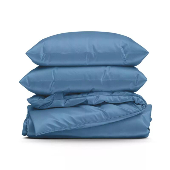 Biancheria da letto MI in microfibra Eurofirany morbida con cerniera 100% poliestere blu