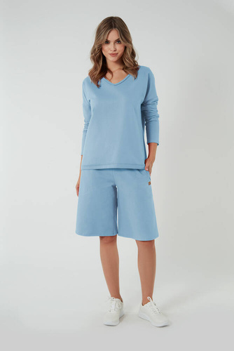 Madri 1/2 culottes pantaloncini da donna Moda italiana - blu