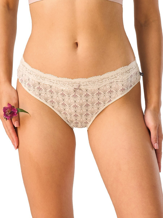 Slip Mini Bikini Key LPR 505 B26 A2 2-Pezzi in Cotone con Pizzo