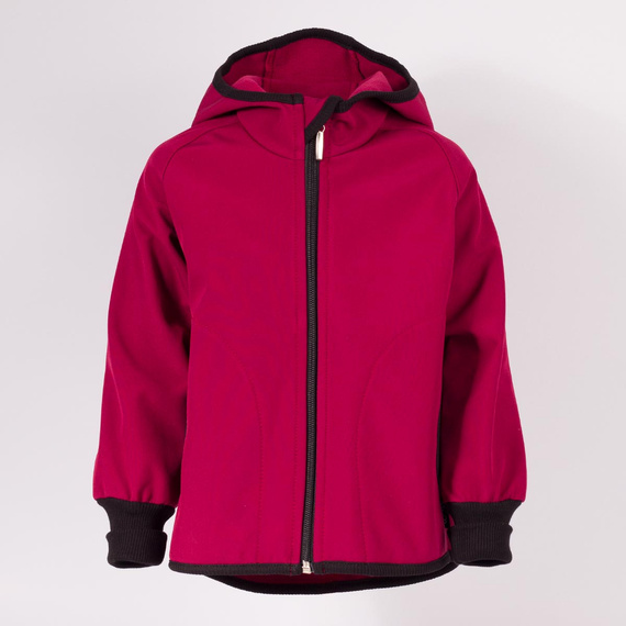 229002 Nicol Giacca softshell bambina con cappuccio, pile, riflettente - bordeaux