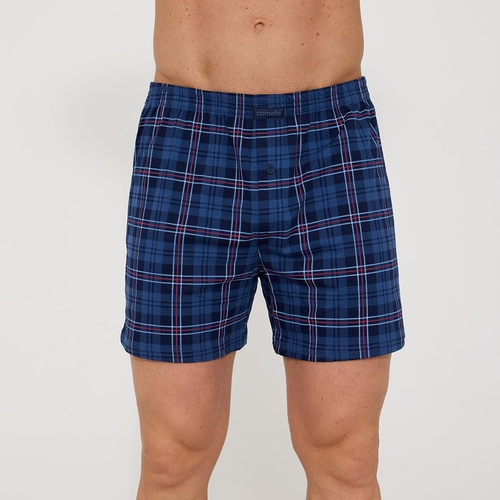 Cornette Comfort 002/338 – boxer uomo blu navy in cotone 100% a quadri