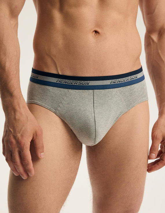 Slips da uomo Henderson Far 45787 2 pezzi in cotone grigio e jeans