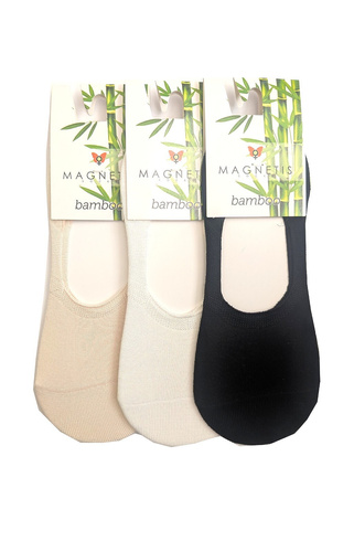 Calzini ballerina invisibili Bamboo Magnetis 251145 comfort black