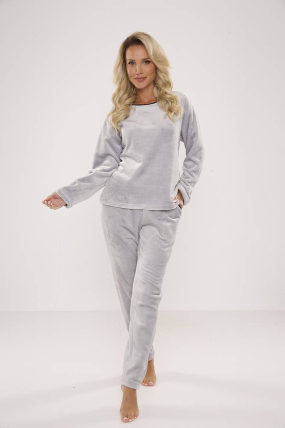 669 Pigiama morbido da donna De Lafense - grigio