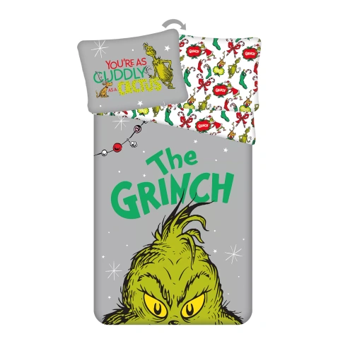 Biancheria da letto Grinch Grinchmas JF24 140x200 cotone 100% Grinch castello