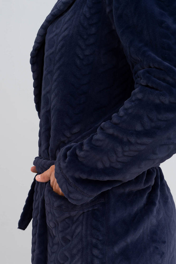 Zygmunt Accappatoio da uomo con cappuccio Moda italiana - blu navy