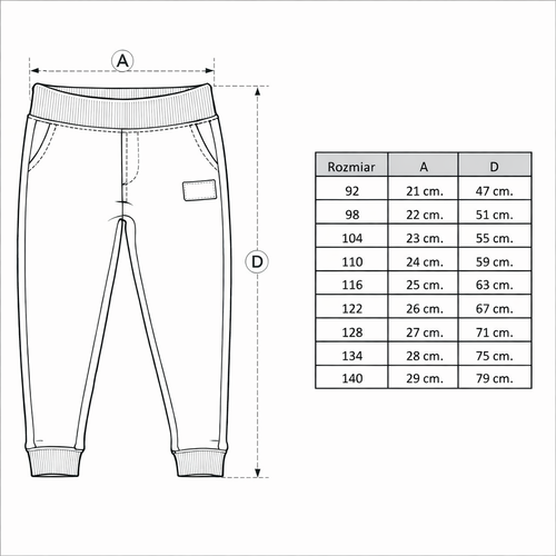 Pantaloni sportivi da bambino Lagarto Verde KAR-0040/SZA in cotone grigi