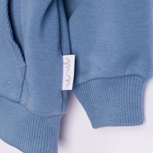 228273 Nicol FARMA Felpa bomber da bambino blu in cotone