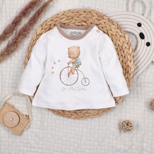 ABN-5589 Camicetta da bambino Circus di Nini - 100% cotone biologico, sicuro per la pelle, produzione polacca