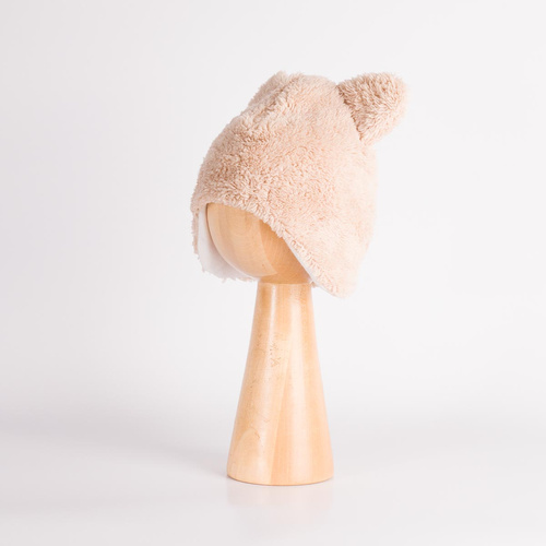 227265 Nicol BENEK Cappellino neonato orsetto beige caldo con orecchie
