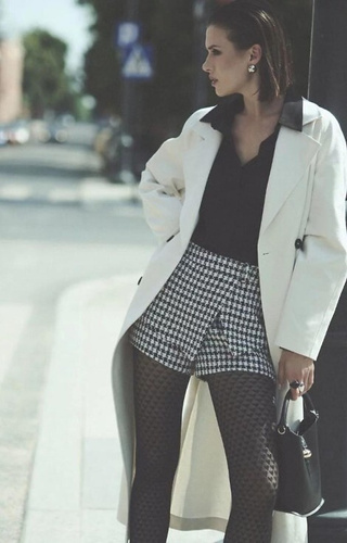 1233 Collant Cherie Gabriella 60 den nero - motivo a cuore, 3D