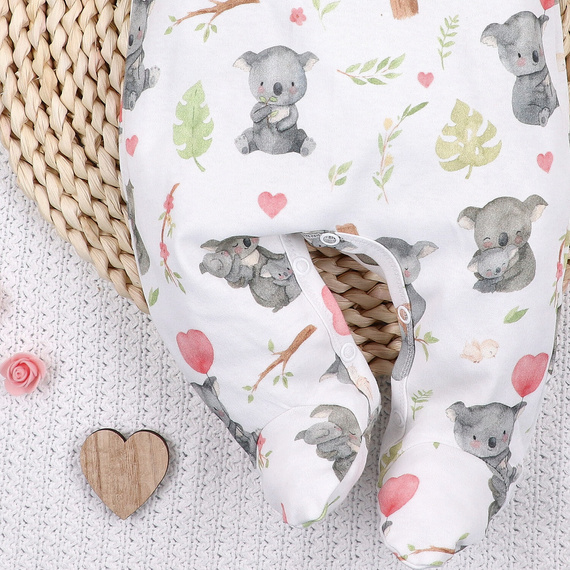Nini Tutina Neonato Sweet Koala 100% Cotone Biologico – Made in Polonia