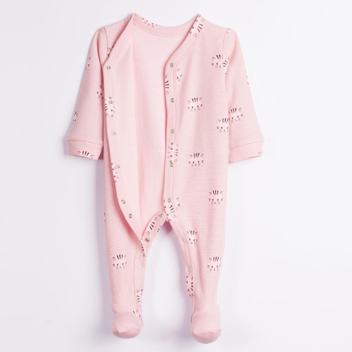 Pigiama neonato Nicol Tosia 225032 cotone rosa con gattini e piedini