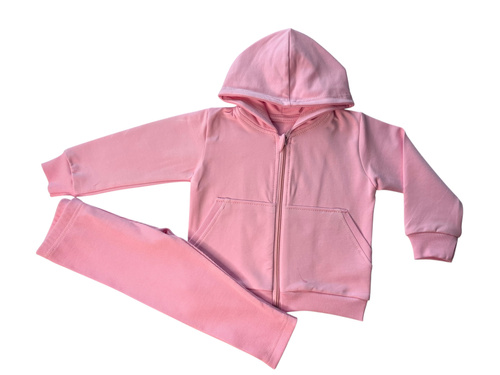 Mamatti DR2154 tuta da ginnastica per bambina - set rosa scuro con cappuccio