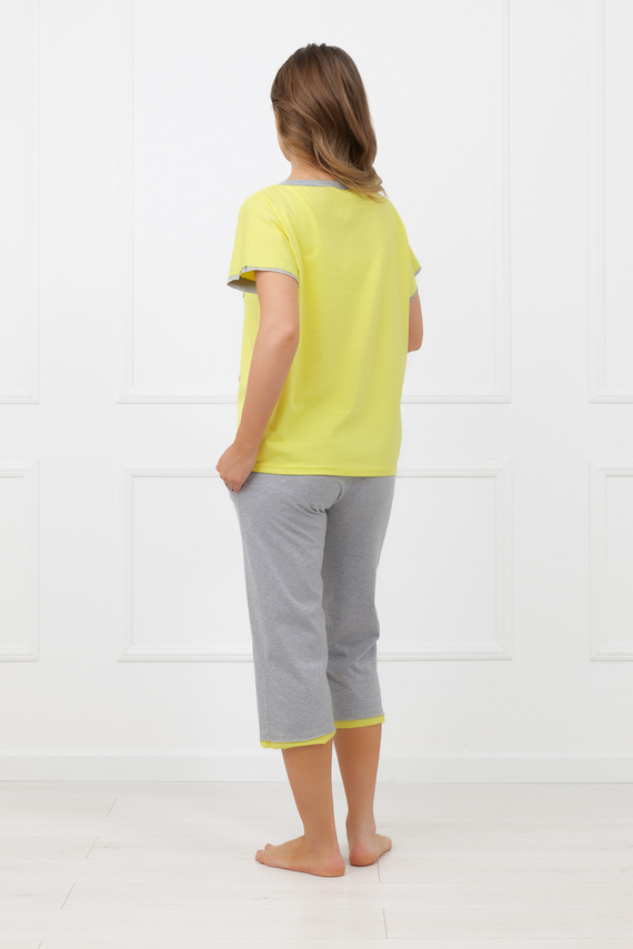 Pigiama Sabrina Italian Fashion 100% cotone – manica corta, pantaloni 3/4