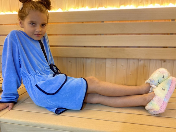 374 / 375 Accappatoio Desiree per bambini - blu