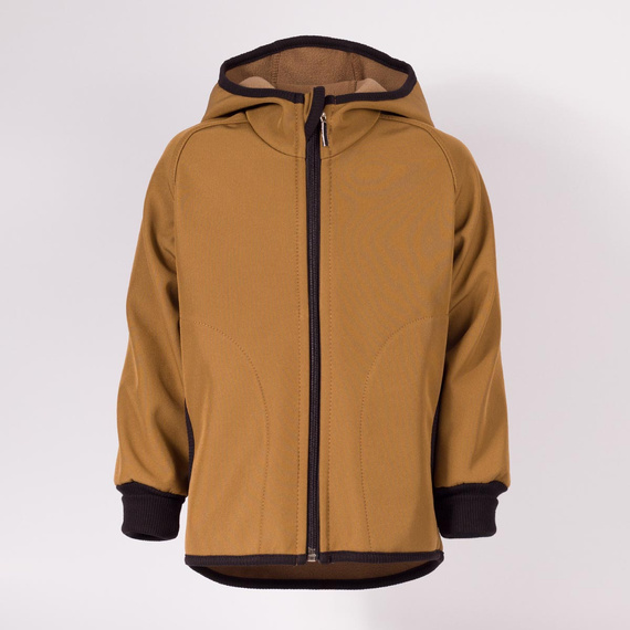 229003 Nicol Giacca softshell bambino con pile, cappuccio, riflettente - oliva
