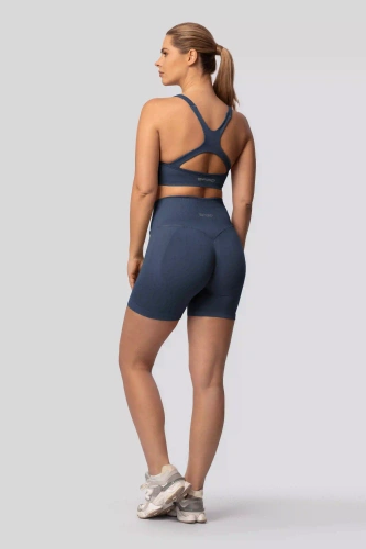 Spaio PUSH-UP PRO shorts modellanti senza cuciture vita alta fitness navy blue