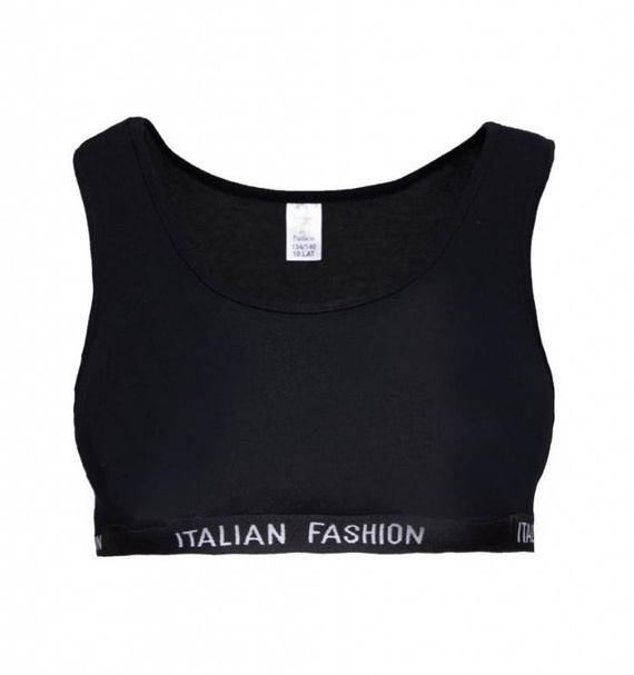 Nikola Reggiseno per bambine, spalline larghe Moda italiana - nero