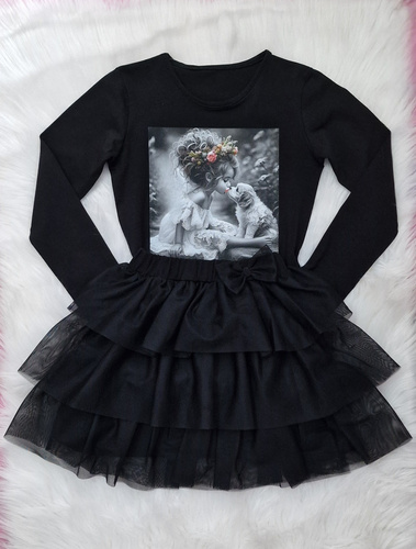 Kiss Camicetta per bambini Bambarillo nero jersey | Comfort e stile