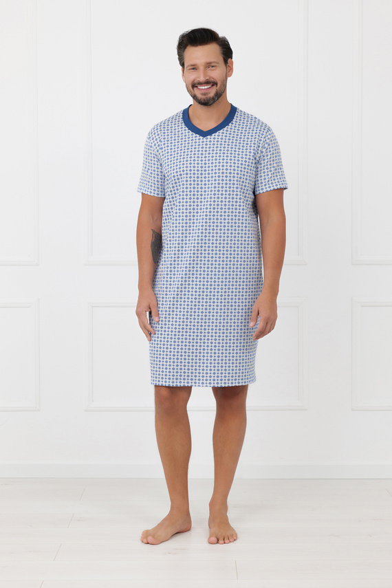 Camicia da notte uomo Niger Italian Fashion cotone manica corta