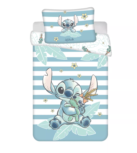 Jerry Fabrics Parure Letto in Cotone Lilo & Stitch Tropical Hugs 100x135 40x60