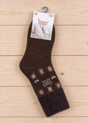 Xintao WiK 3141 wz.5 Calze donna Merino 88% lana calde-1 marroni