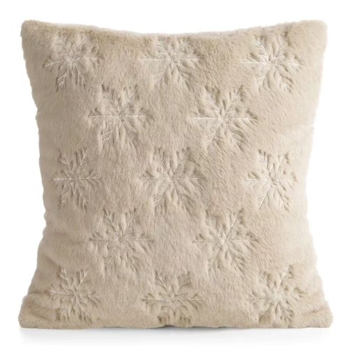 Federa natalizia Eurofirany CHP 307 45x45 in pelliccia con ricamo 280 g/m² beige