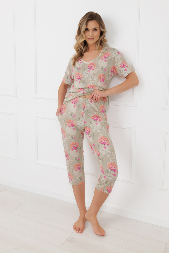 Pigiama donna Harmonia Italian Fashion pantalone manica corta 3/4 viscosa