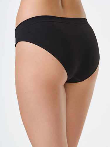 Spiman LIGHT Nero Slip Midi in Bambù a Vita Bassa Traspiranti e Morbidi