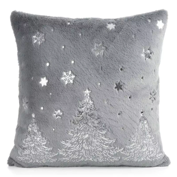 Federa natalizia Eurofirany Chp 292 45x45 pelliccia con stampa metallizzata 280 g/m² argento