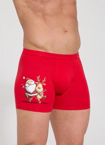 007/86 Friend Boxer da uomo Cornette Christmas in cotone aderenti con motivo natalizio