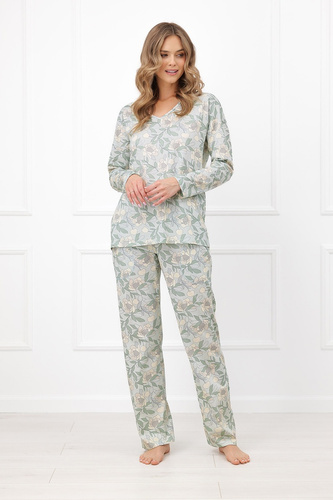 Pigiama donna Beauty Italian Fashion 100% cotone manica lunga pantaloni