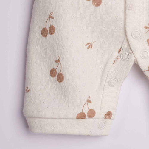 224020 Nicol Rampers bambina 100% cotone traforato ciliegie