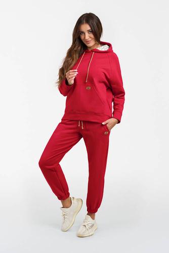 Felpa con cappuccio Viva Women's Fashion - crimson