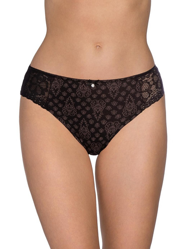 Slip da donna Lama L-MOD1601 BI-06 in modal con pizzo, confezione da 2 pezzi con fiocco