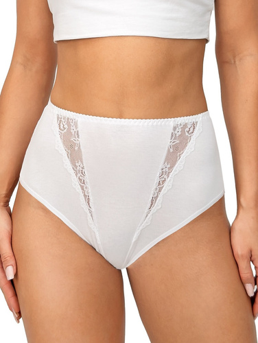 Mutandine 238 Donna bianco - mutandine da donna in cotone con inserti in pizzo
