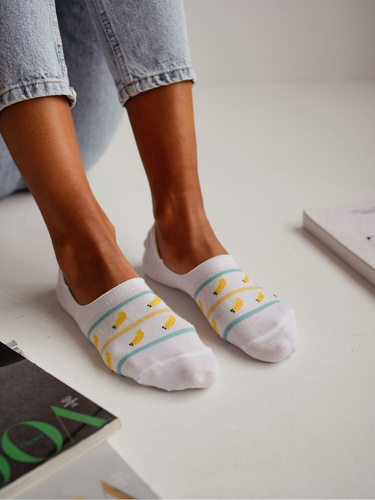 Calzini invisibili donna Milena 0576-030 banane – cotone, antiscivolo